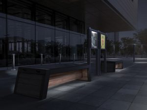 Solar Illuminated Park Benches