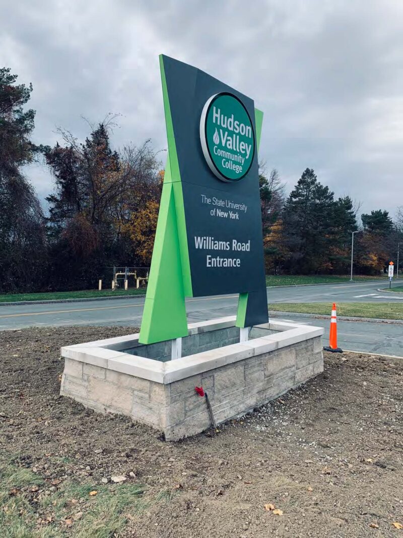 Hudson Valley Community College Gateway and Building Signage