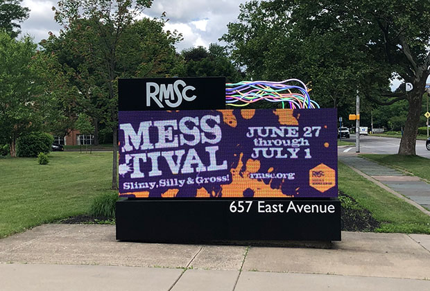 Rochester Museum and Science Center digital gateway sign